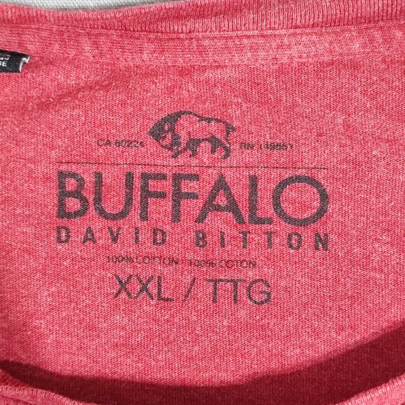 Buffalo David Bitton T-shirt men's size XXL Salmon Pink short sleeve cotton - Picture 4 of 7